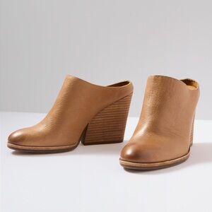 Kork-Ease Womens Challis Brown Leather Heeled Mule | 8.5